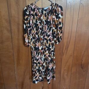 Piper & Scoot Modest Church Floral Midi Dress Size Medium